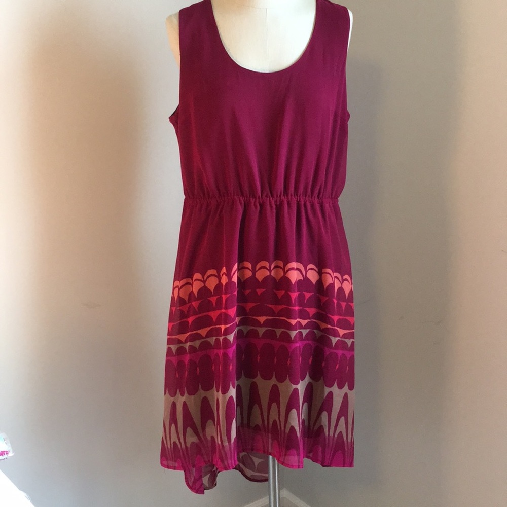 2/$30!!! NWOT print high low dress
